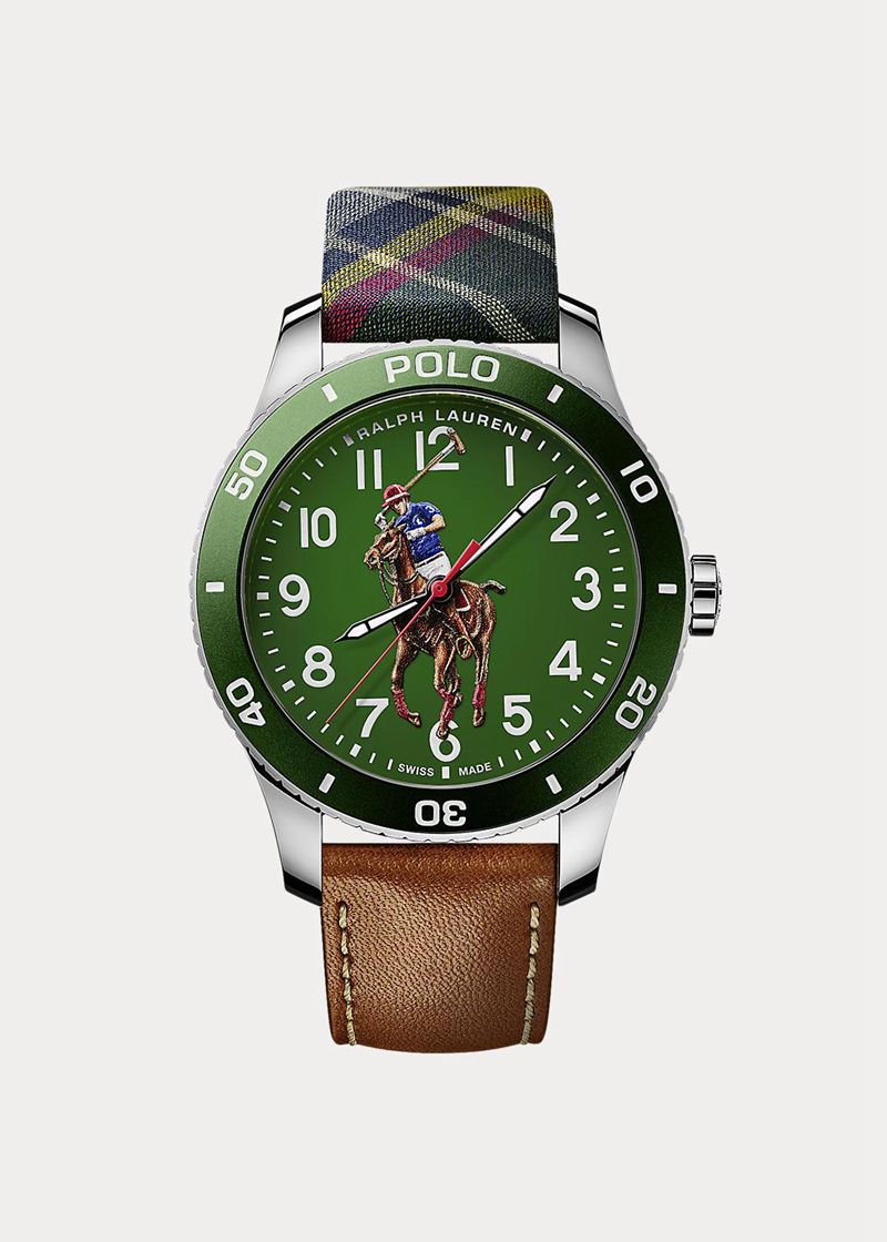 Relojes Polo Ralph Lauren Hombre Polo Watch Green Dial Chile Verde HMNVT-8057